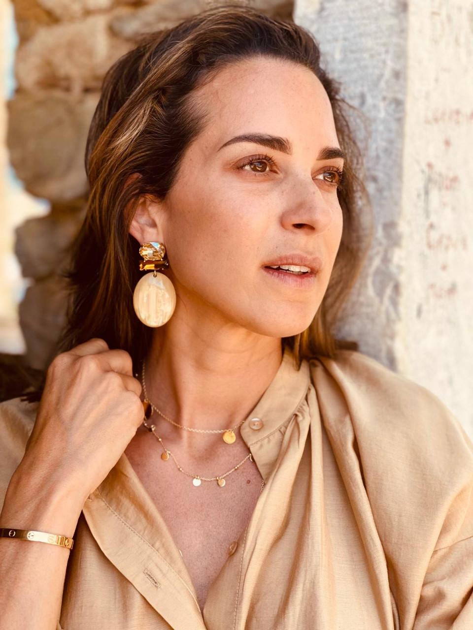 Lott. Gioielli Sand Oorbellen Sirius Ovaal Strass