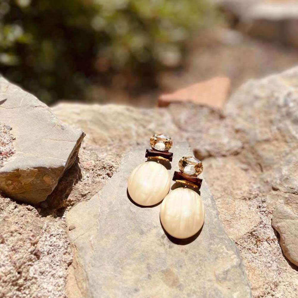 lott. gioielli Sand Oorbellen Sirius Ovaal Strass