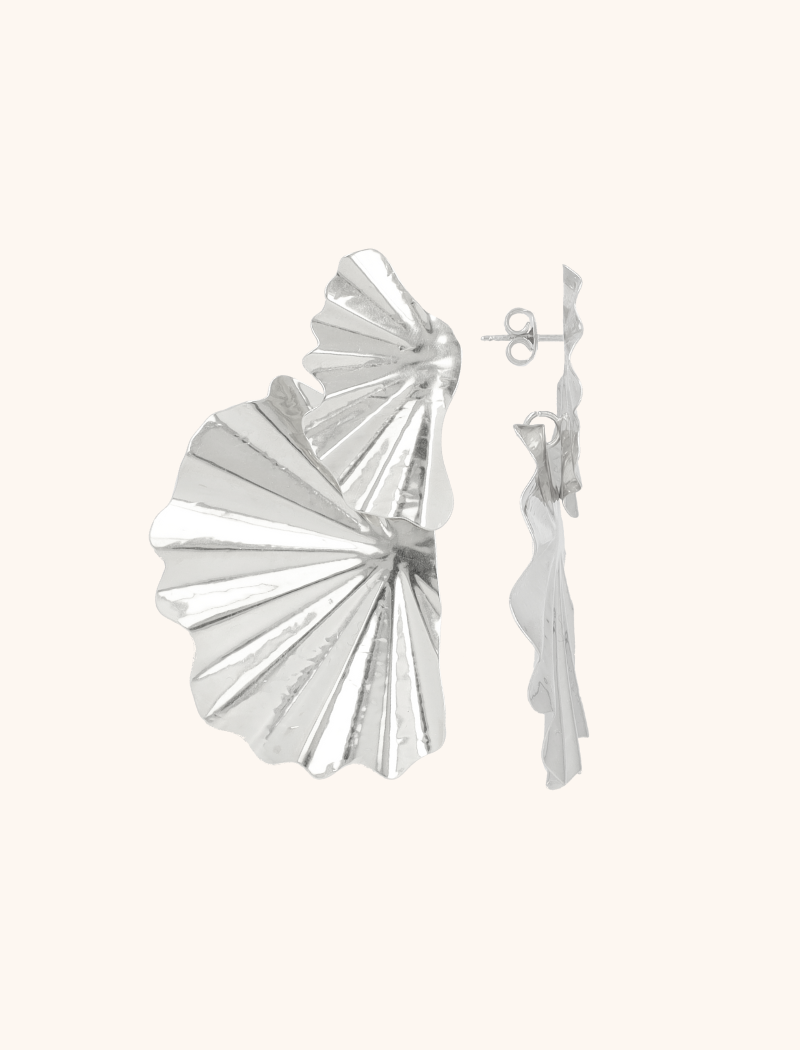 Lott. Gioielli Silver Oorbellen Liva Double Leaf