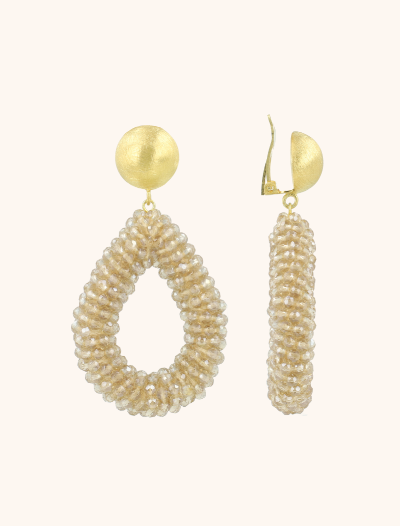 lott. gioielli Soft Champagne Oorbellen Drop L