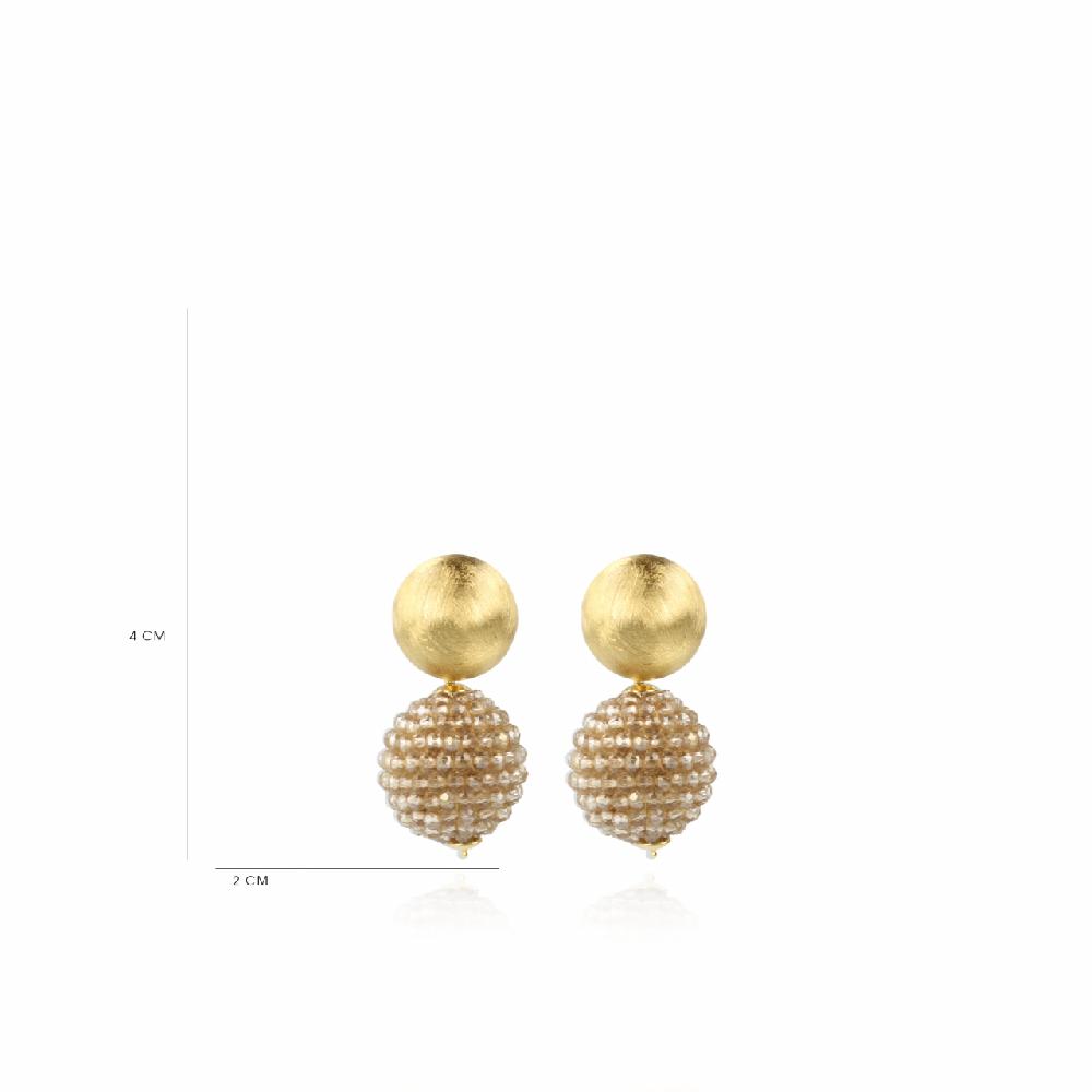 Lott. Gioielli Soft Champagne Oorbellen Globe L