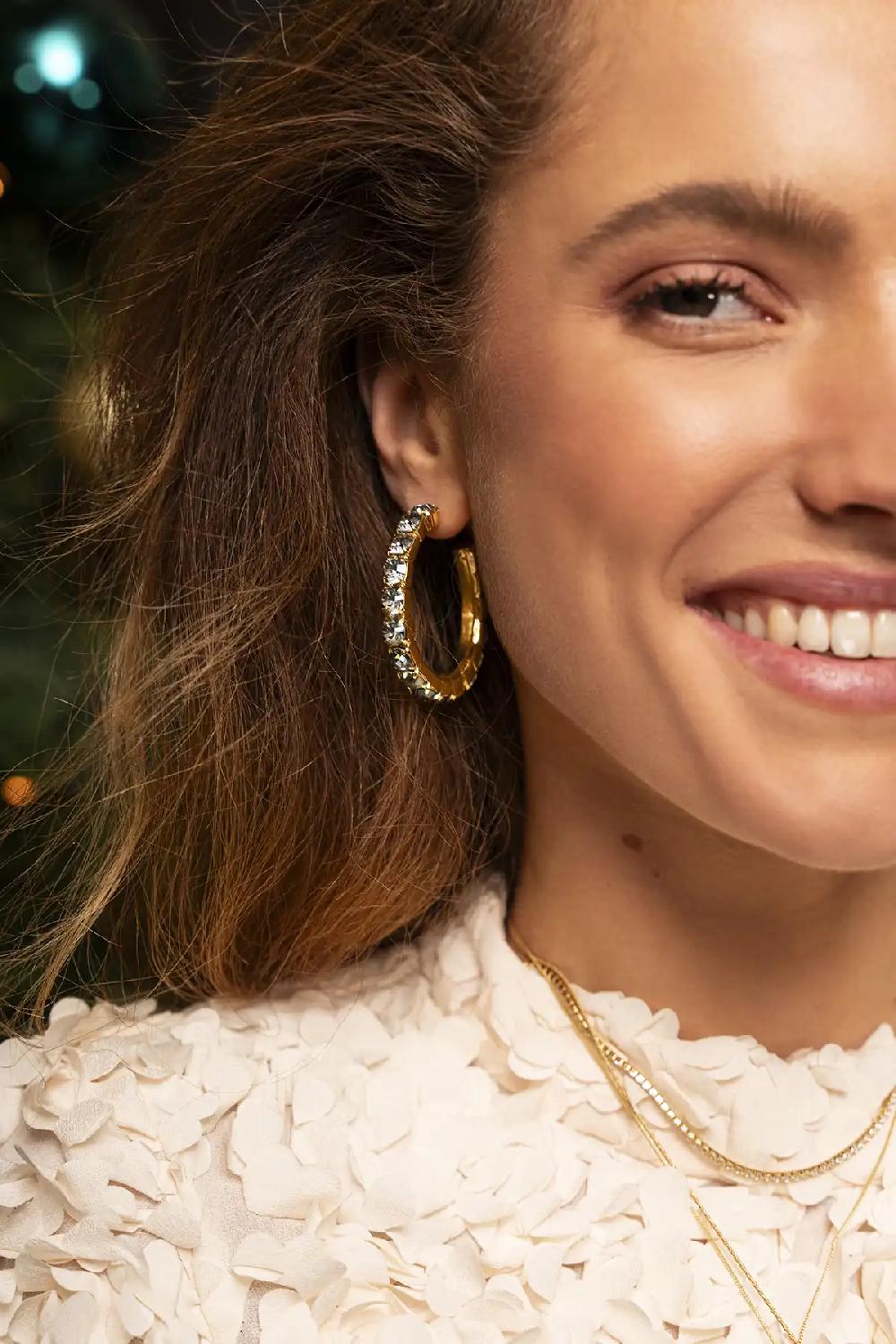 Lott. Gioielli Strass Oorbellen Julliette Creool