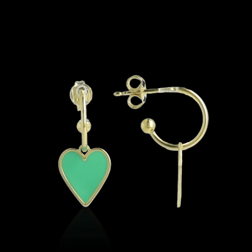 lott. gioielli Symbool oorbellen hart pendant groen