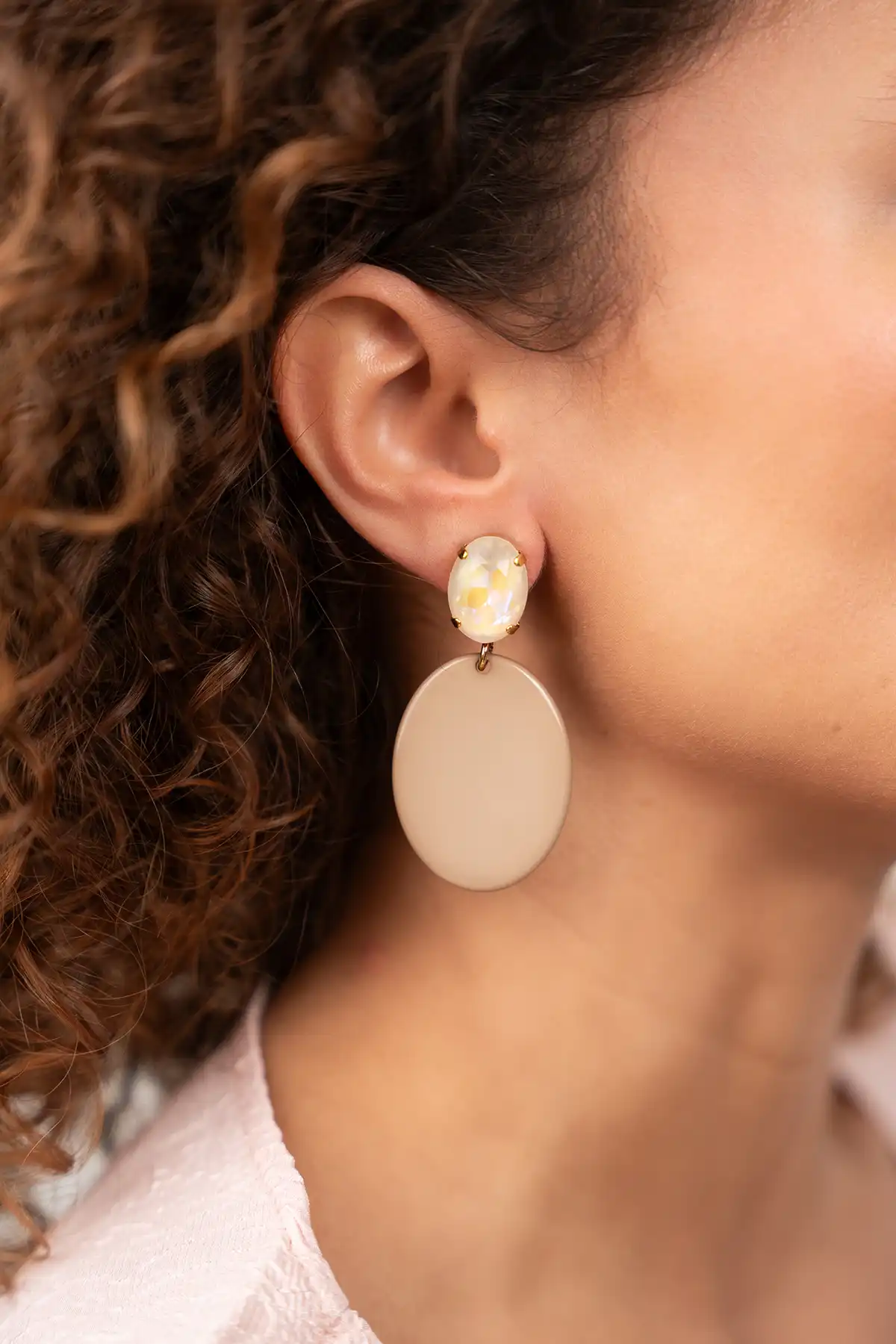 Lott. Gioielli Taupe Oorbellen Isabella Oval S