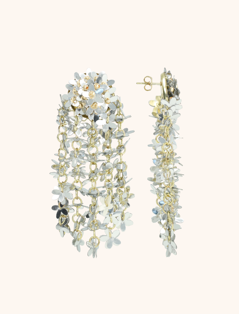 lott. gioielli Zilveren Flower Rain Oorbellen