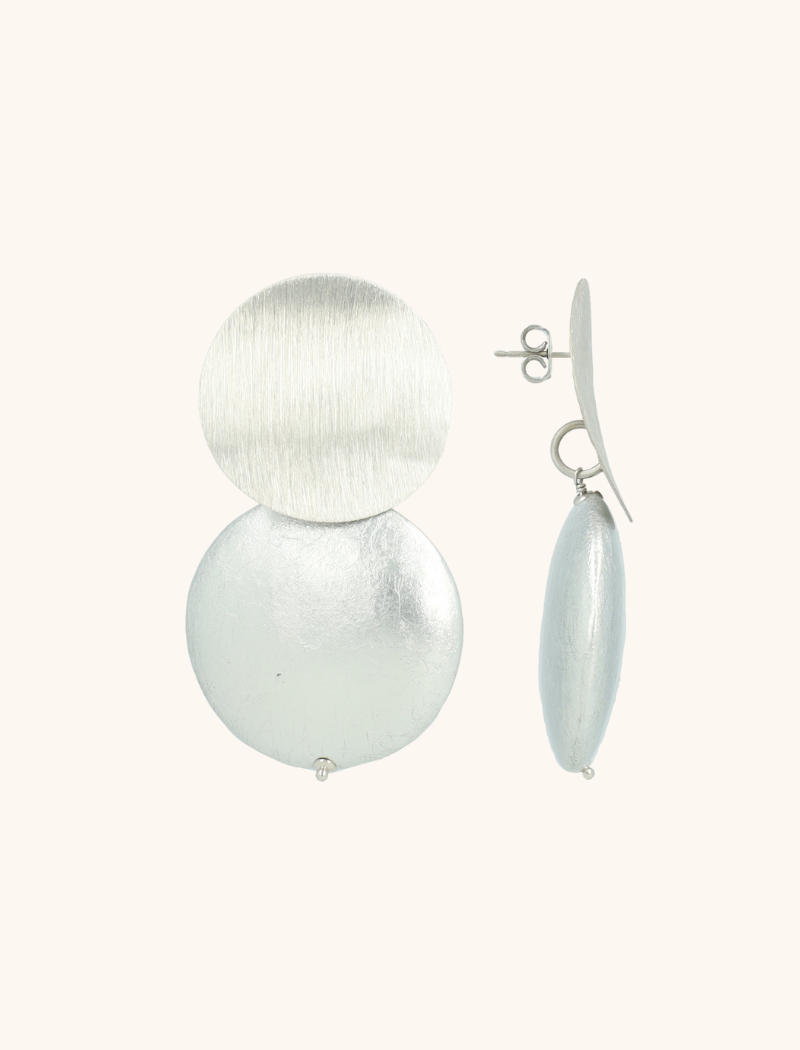 lott. gioielli Zilveren Oorbellen Zia Round Disc XL