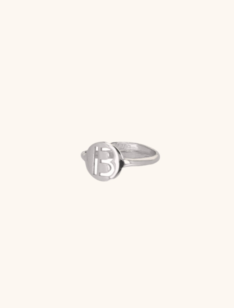 lott. gioielli Zilveren ring Initial Small