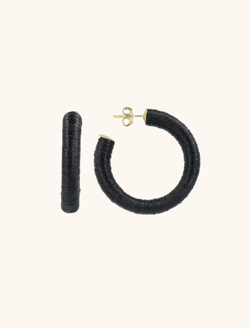 Lott. Gioielli Zwarte Oorbellen Chloe Creole M