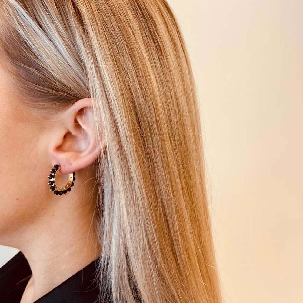 Lott. Gioielli Zwarte Oorbellen Creool S