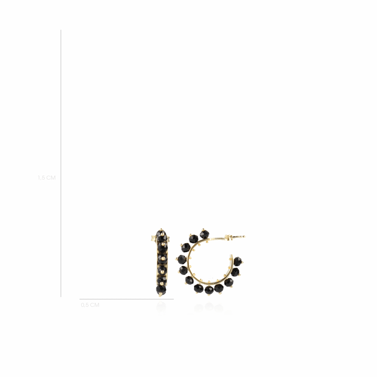 Lott. Gioielli Zwarte Oorbellen Creool S