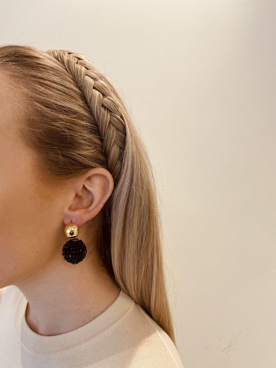 Lott. Gioielli Zwarte Oorbellen Glassberry Globe L