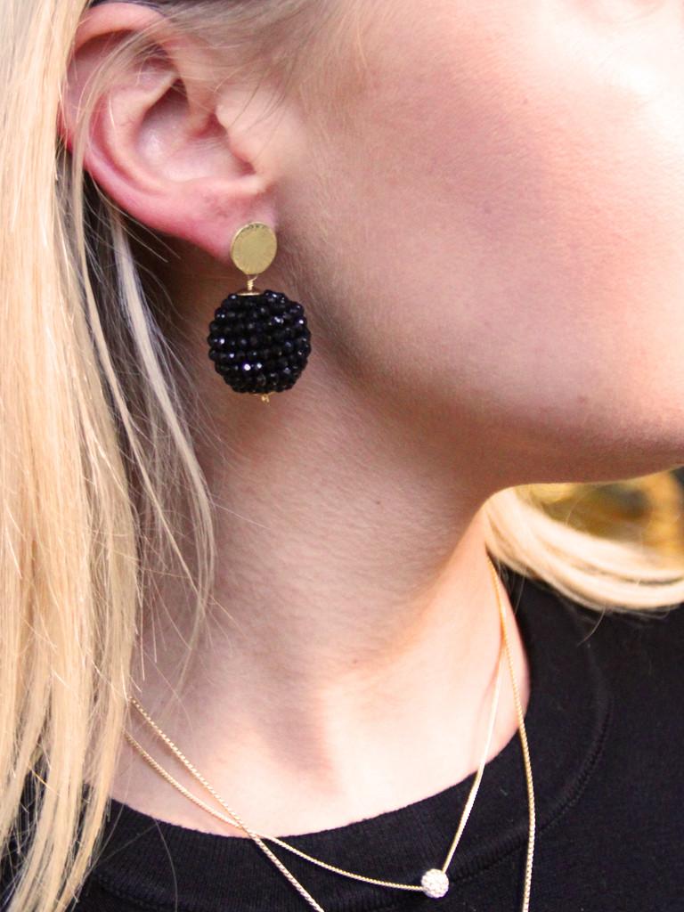 Lott. Gioielli Zwarte Oorbellen Globe