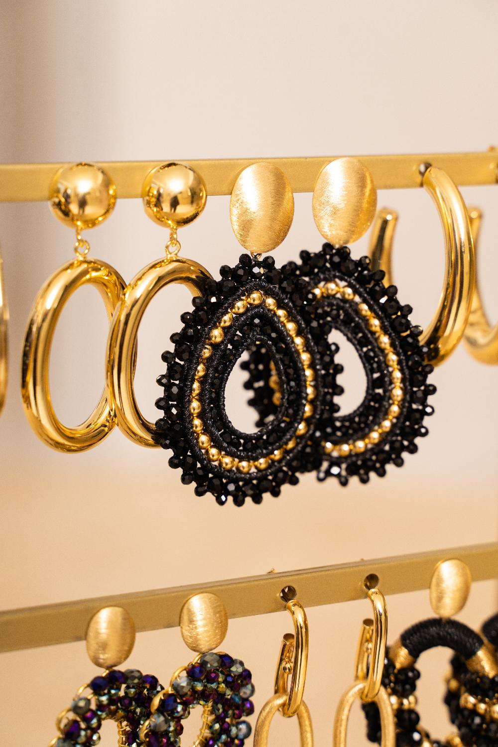 Lott. Gioielli Zwarte Oorbellen Vere Druppel L