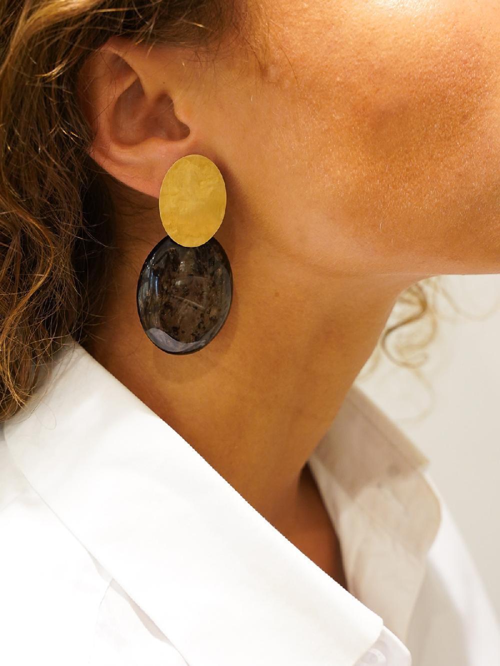 Lott. Gioielli Marble Bruine Oorbellen Angie Bugle S