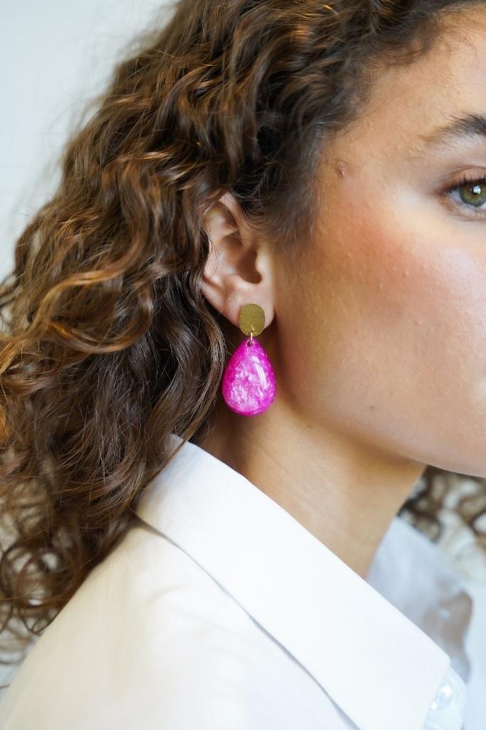 Lott. Gioielli Marble Fuchsia Oorbellen Bliss Druppel S