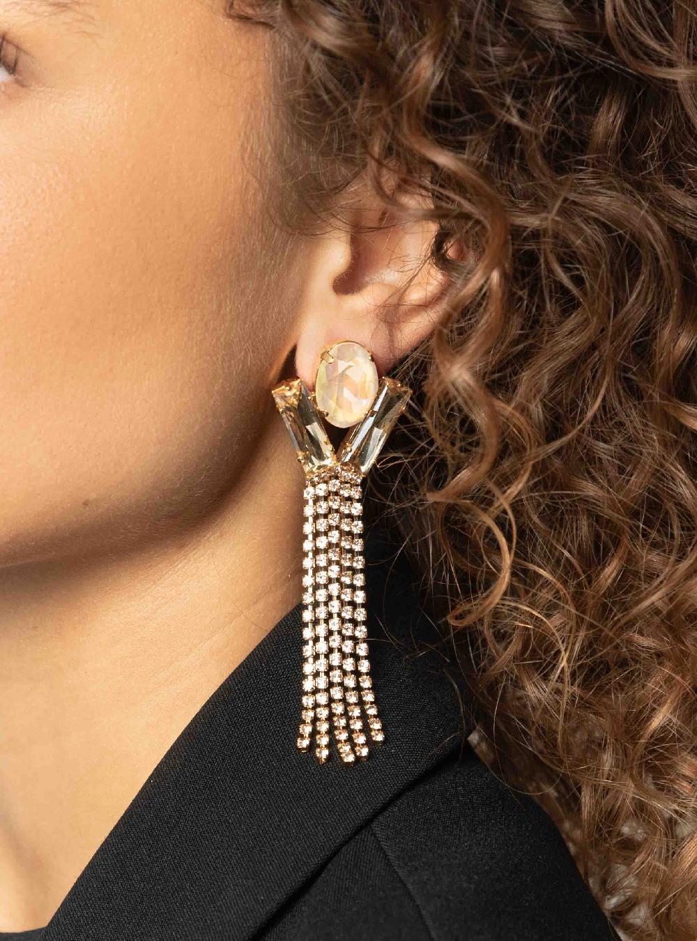 Lott. Gioielli Maudi Oorbellen Ovaal Waterval Shadow Zilverkleurig