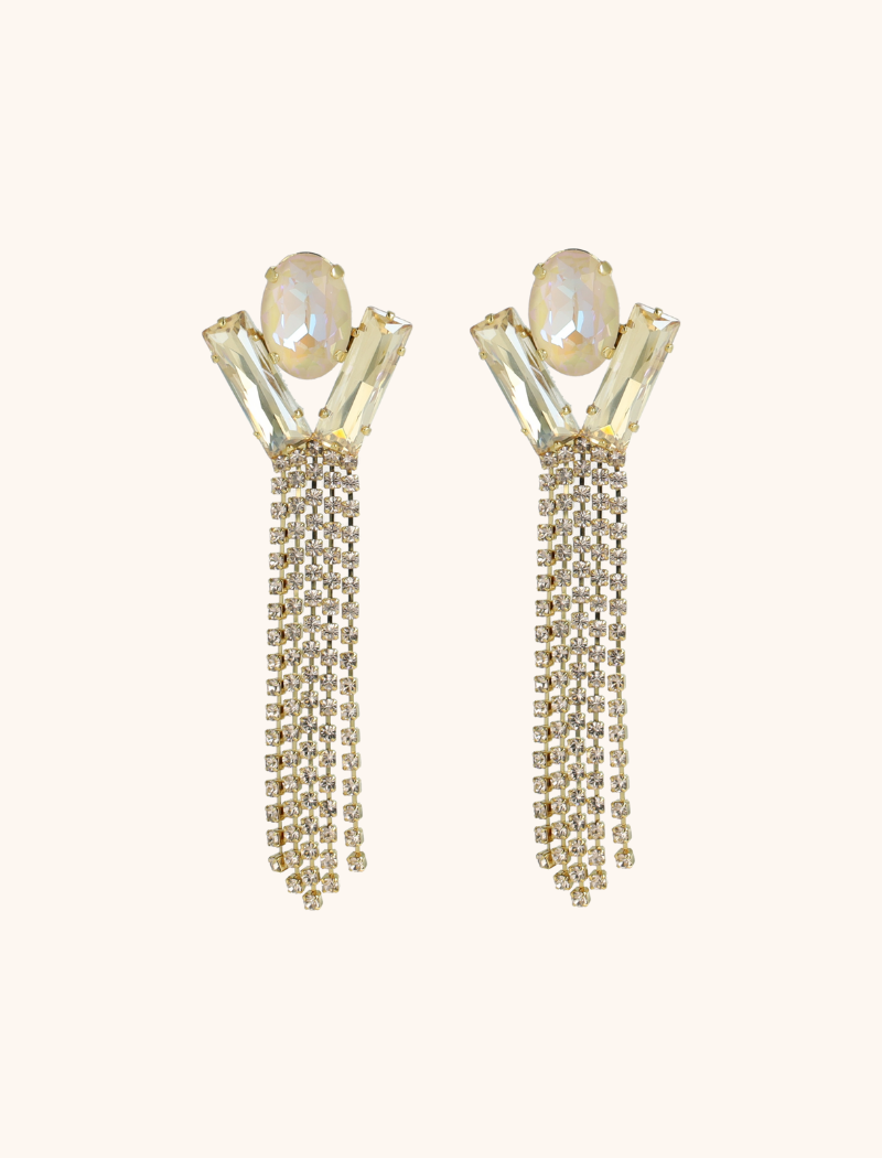 lott. gioielli Maudi Oorbellen Ovaal Waterval Shadow Zilverkleurig