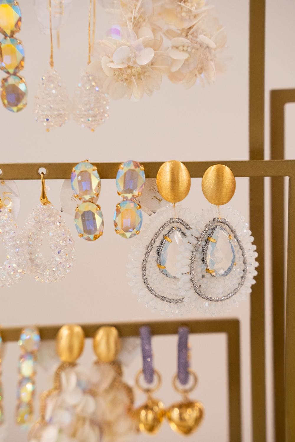 Lott. Gioielli Maudi Oorbellen Ovaal Waterval Twee Stenen M Holo