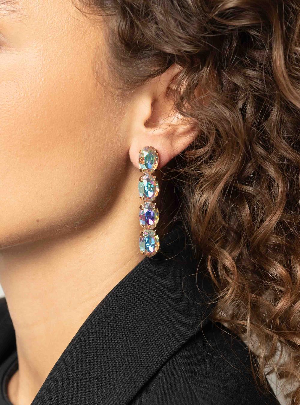 Lott. Gioielli Maudi Oorbellen Ovaal Waterval Vier Stenen S Holo