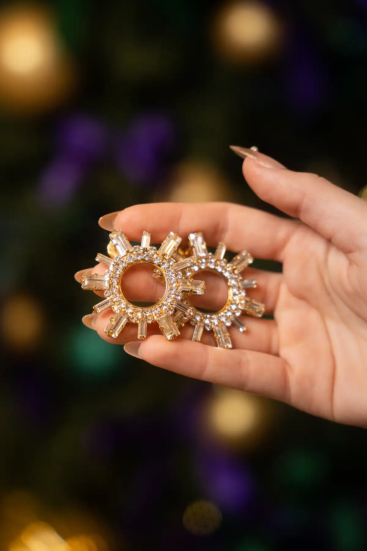 Lott. Gioielli Maura Oorbellen Large Baguette Kristal