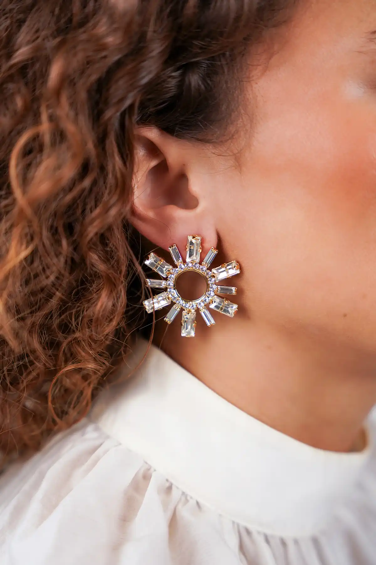 Lott. Gioielli Maura Oorbellen Small Baguette Kristal