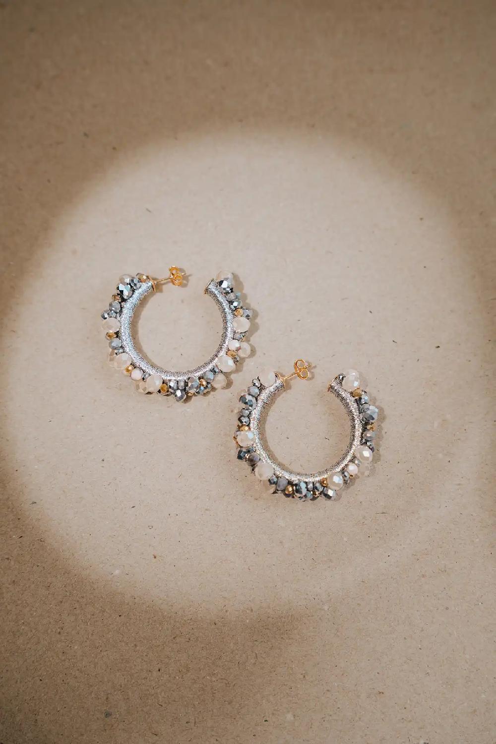 Lott. Gioielli Metallic Beige Oorbellen Brecht Irregular Urchin Creool M