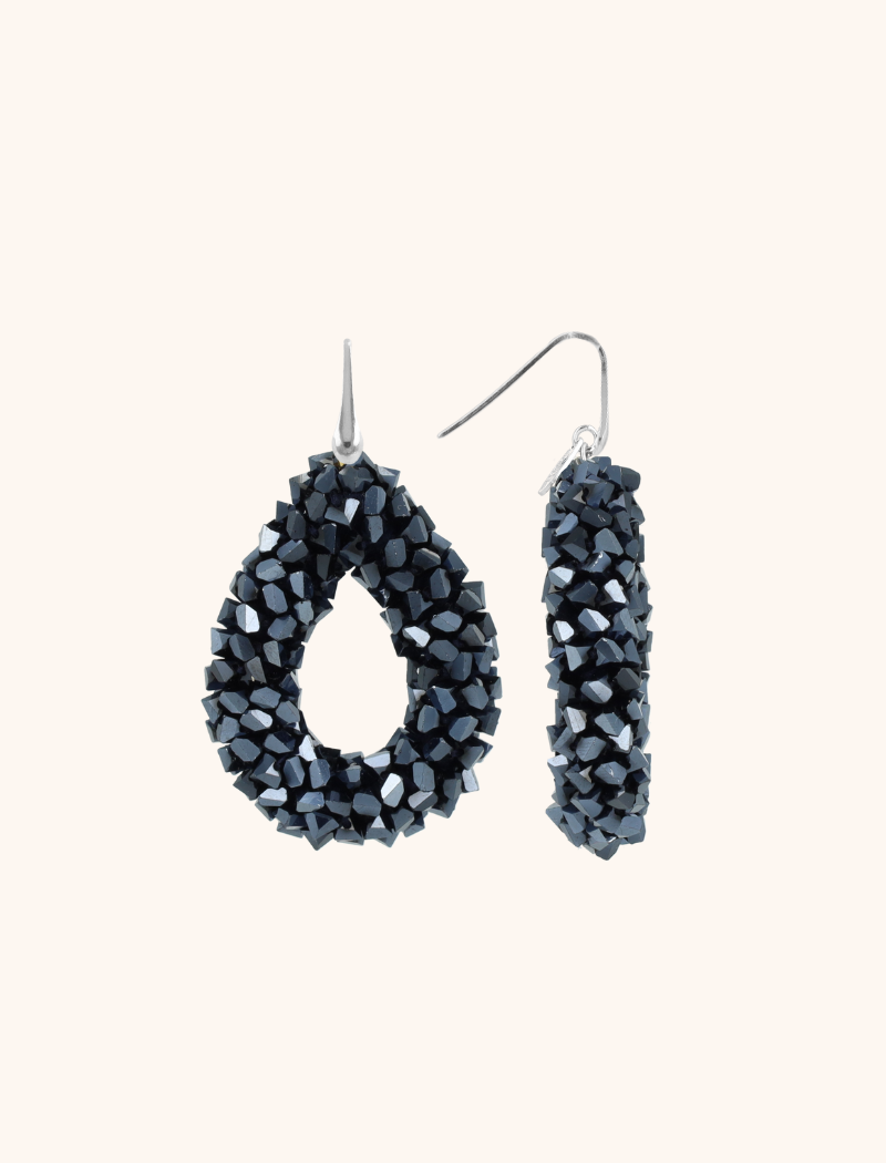 Lott. Gioielli Metallic Blue Oorbellen Marieke Drop L Raw