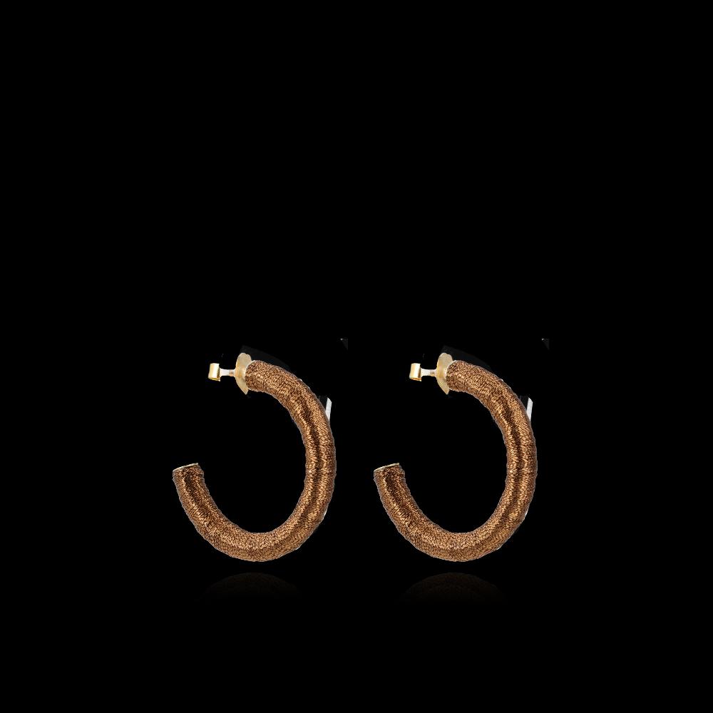 lott. gioielli Metallic Bruine Oorbellen Chloe Creole M