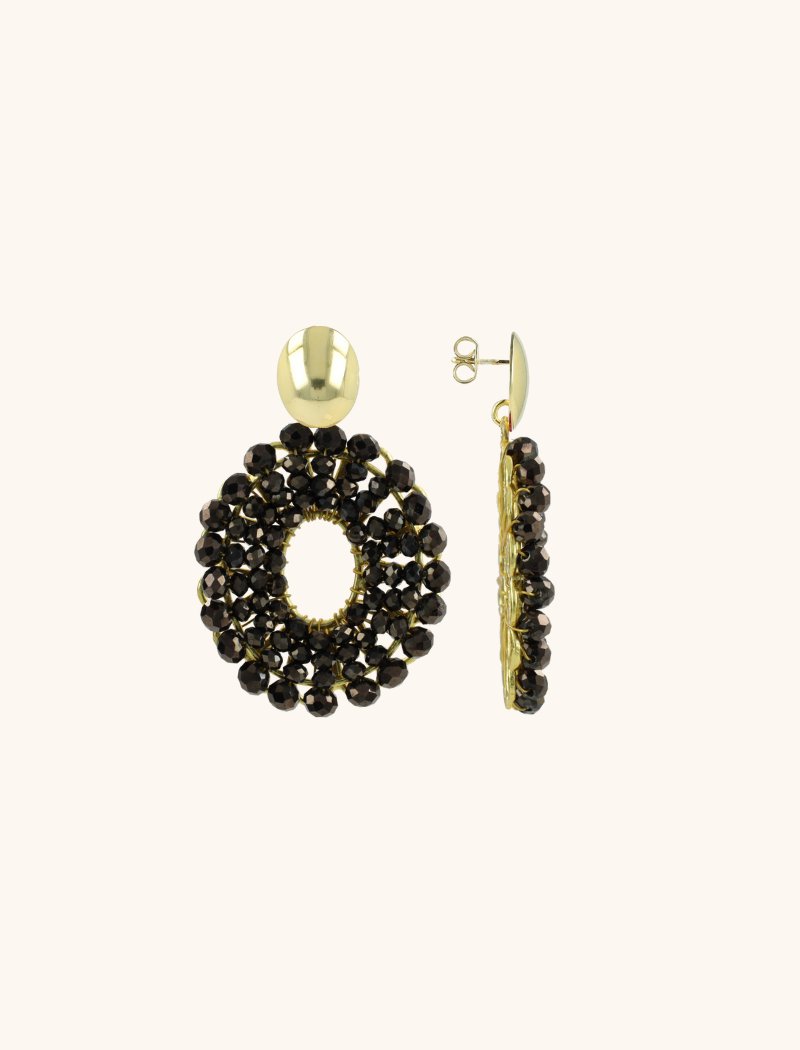 lott. gioielli Metallic Bruine Oorbellen Mia Open Oval S