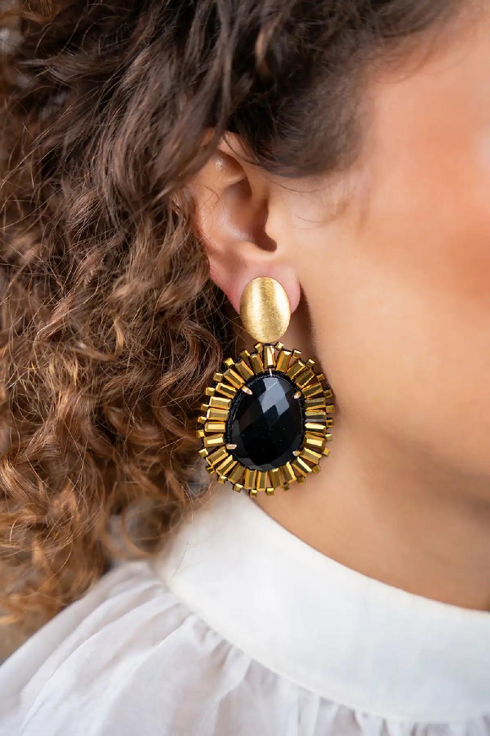 Lott. Gioielli Metallic Gold Oorbellen Esmee Ovaal M