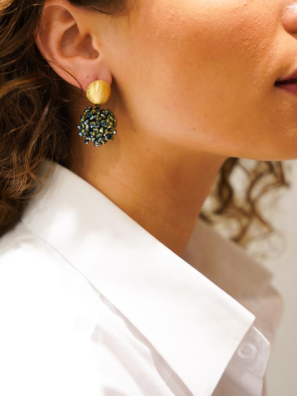 Lott. Gioielli Metallic Groene Oorbellen Jacky Globe S Double Stones