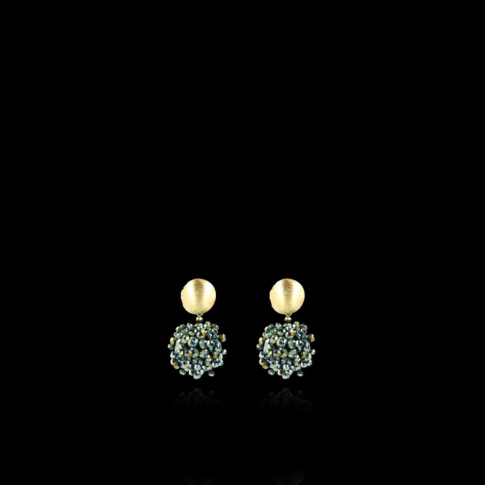 Lott. Gioielli Metallic Groene Oorbellen Jacky Globe S Double Stones