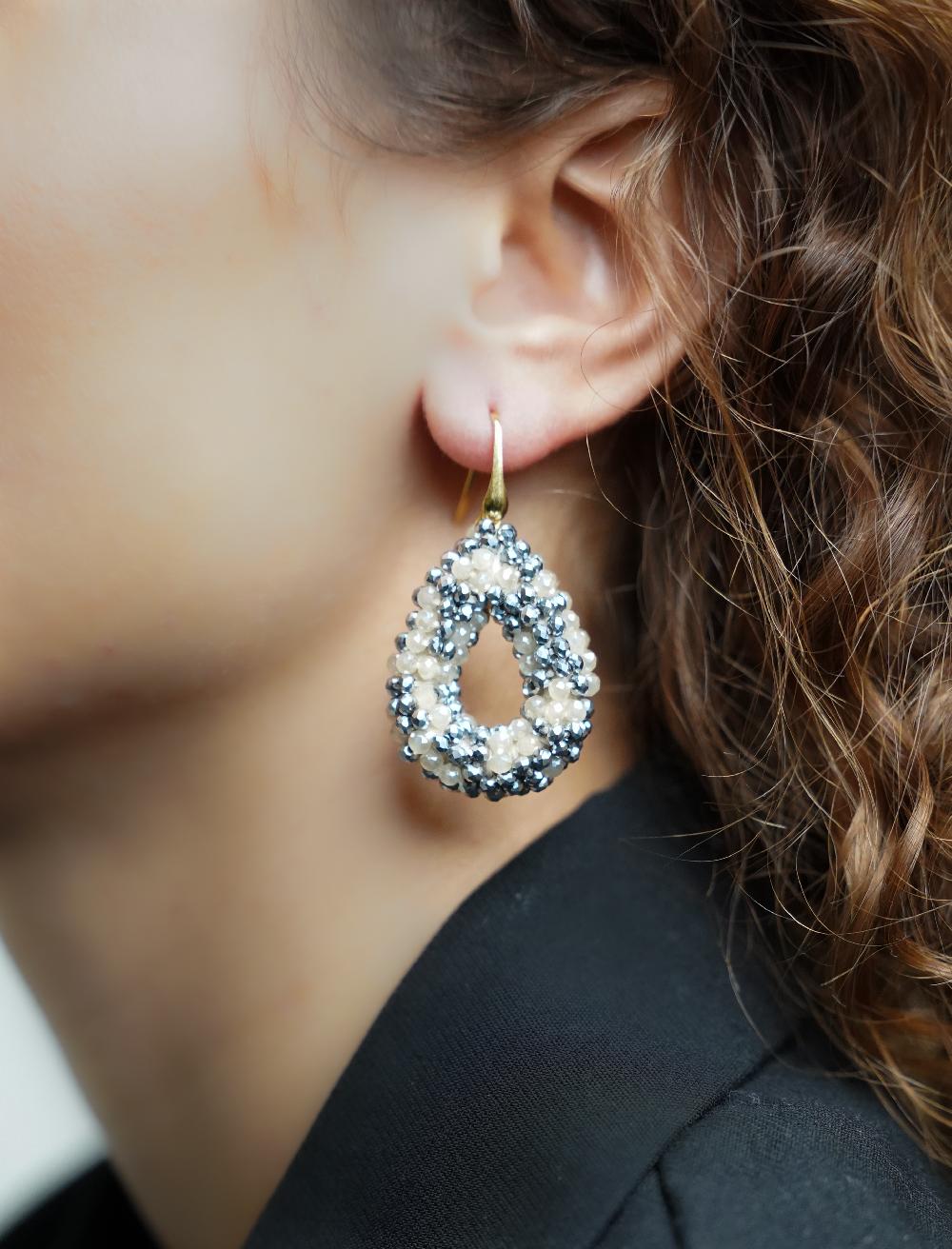 Lott. Gioielli Metallic Zilveren Nude Oorbellen Berry Drop S