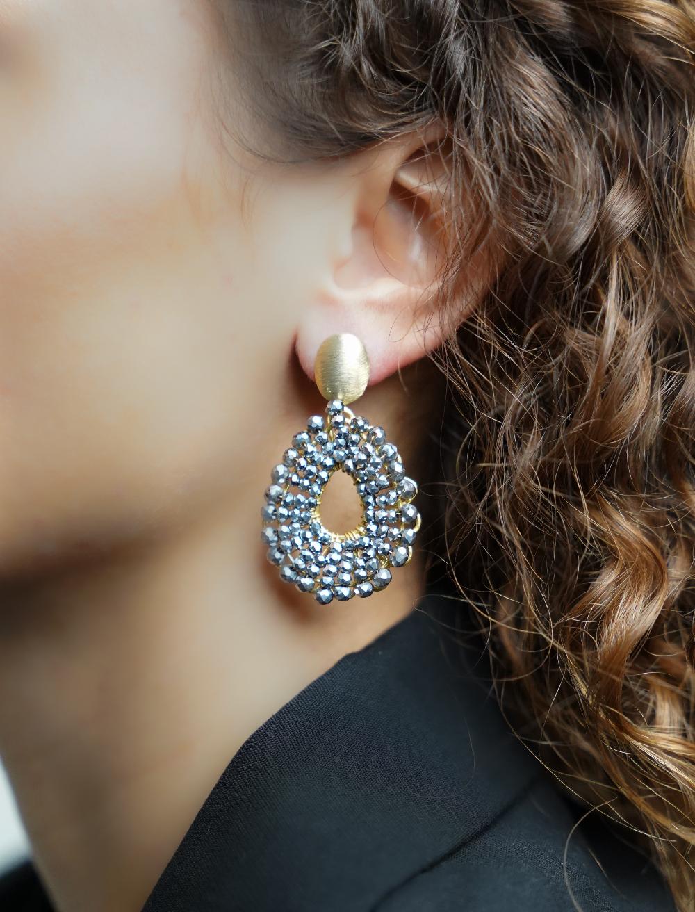 Lott. Gioielli Metallic Zilveren Oorbellen Babs Open Drop S