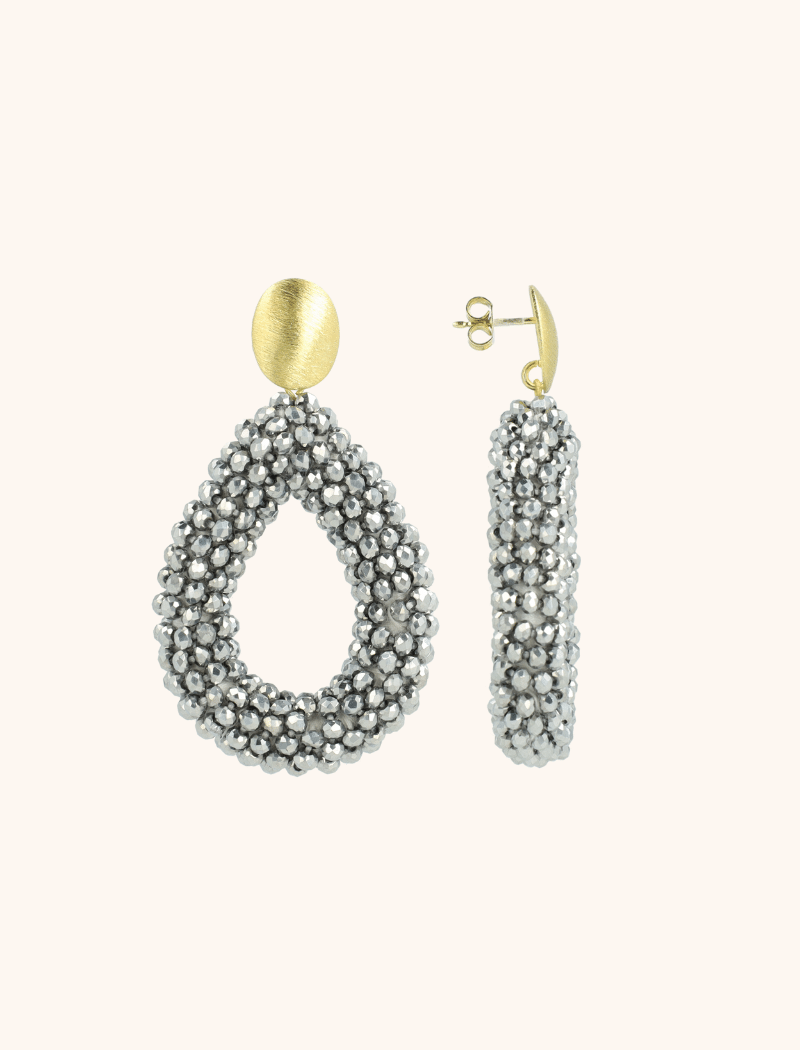 lott. gioielli Metallic Zilveren Oorbellen Berry Drop L