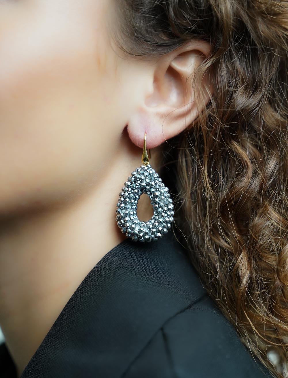 Lott. Gioielli Metallic Zilveren Oorbellen Berry Drop S