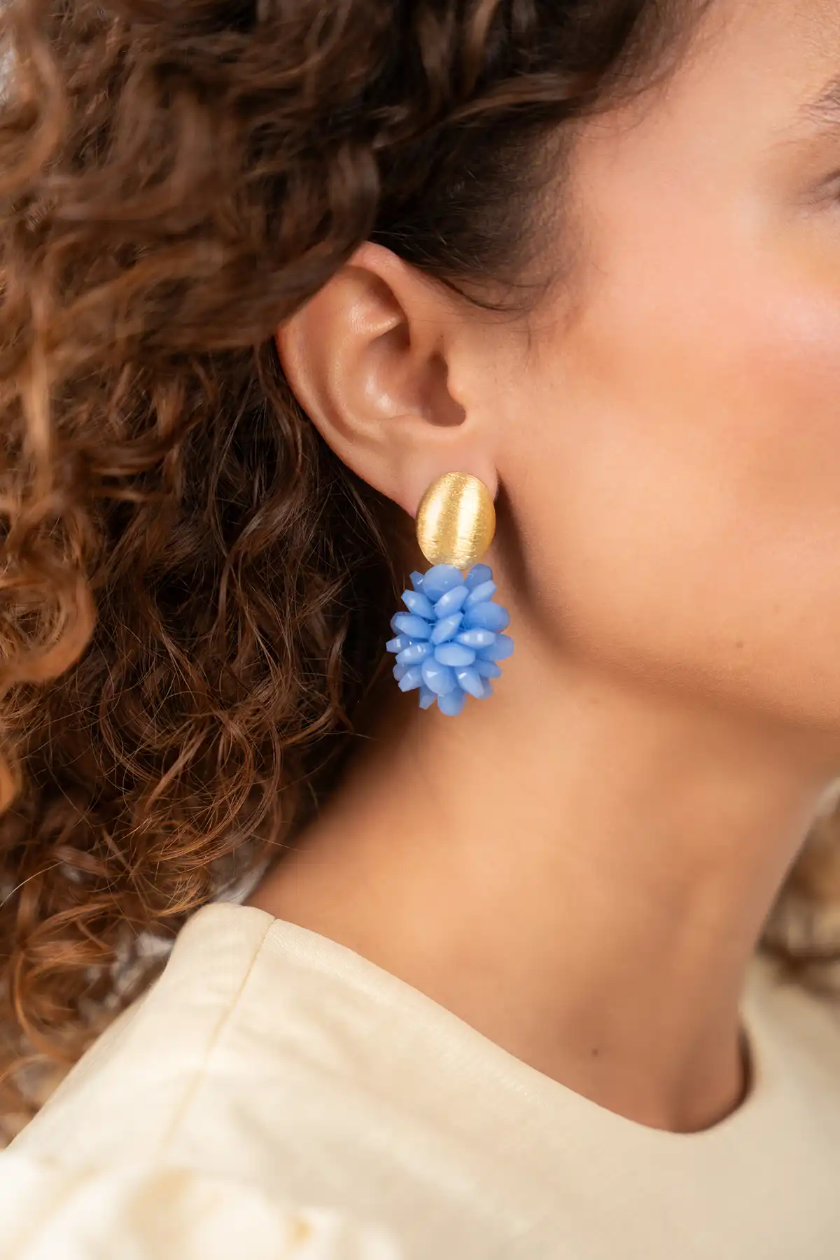 Lott. Gioielli Milk Azure Blue Oorbellen Crystal Grape Sam