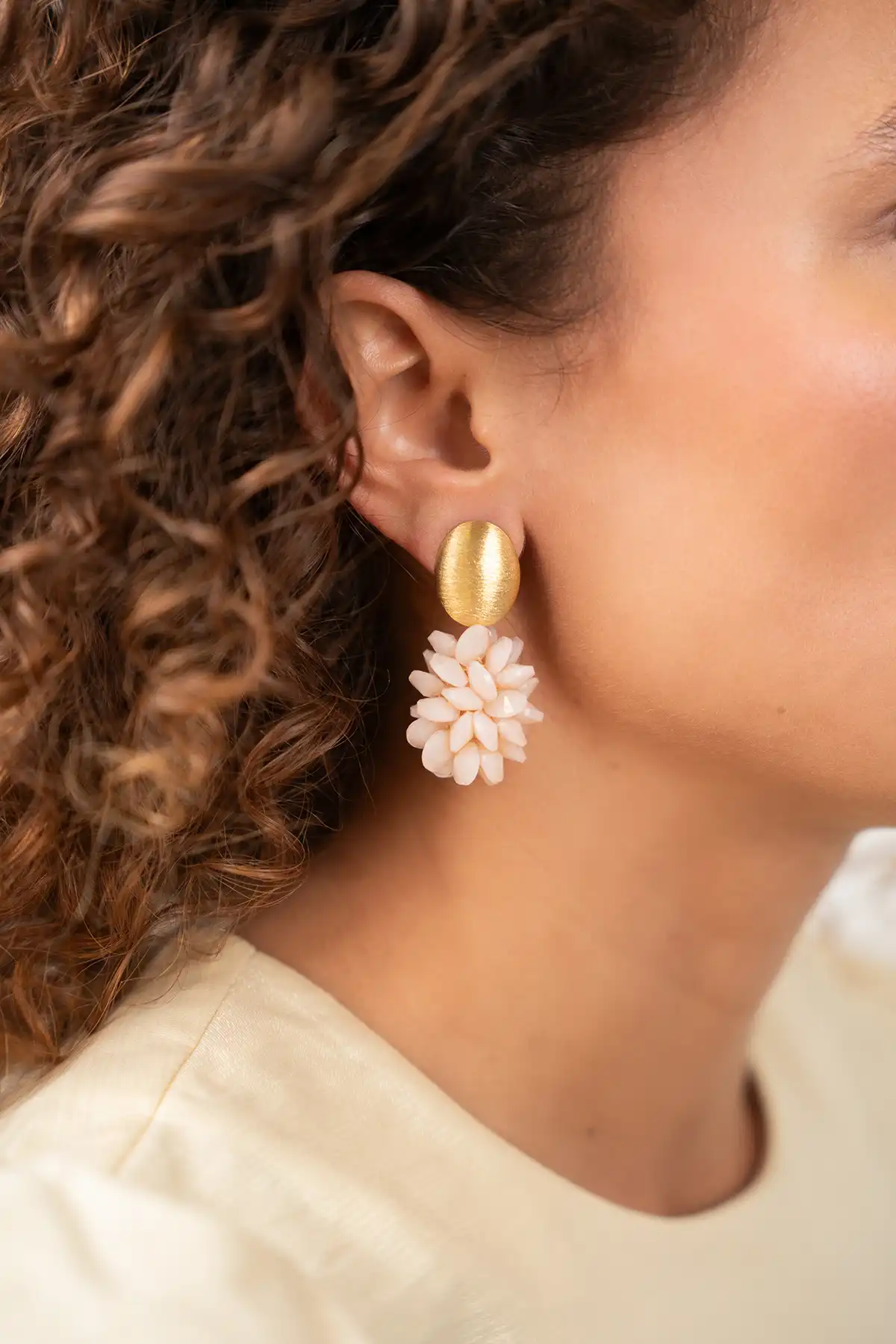 Lott. Gioielli Milk Perzik Pink Oorbellen Crystal Grape Sam