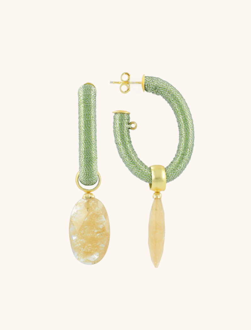 lott. gioielli Mint Oorbellen Evy Creool Ovaal M Beige