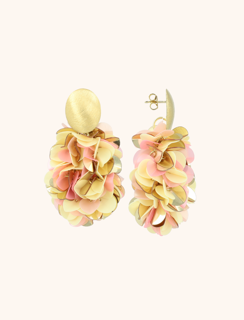 Lott. Gioielli Mix Roze Oorbellen Sas Sequin Ovaal M