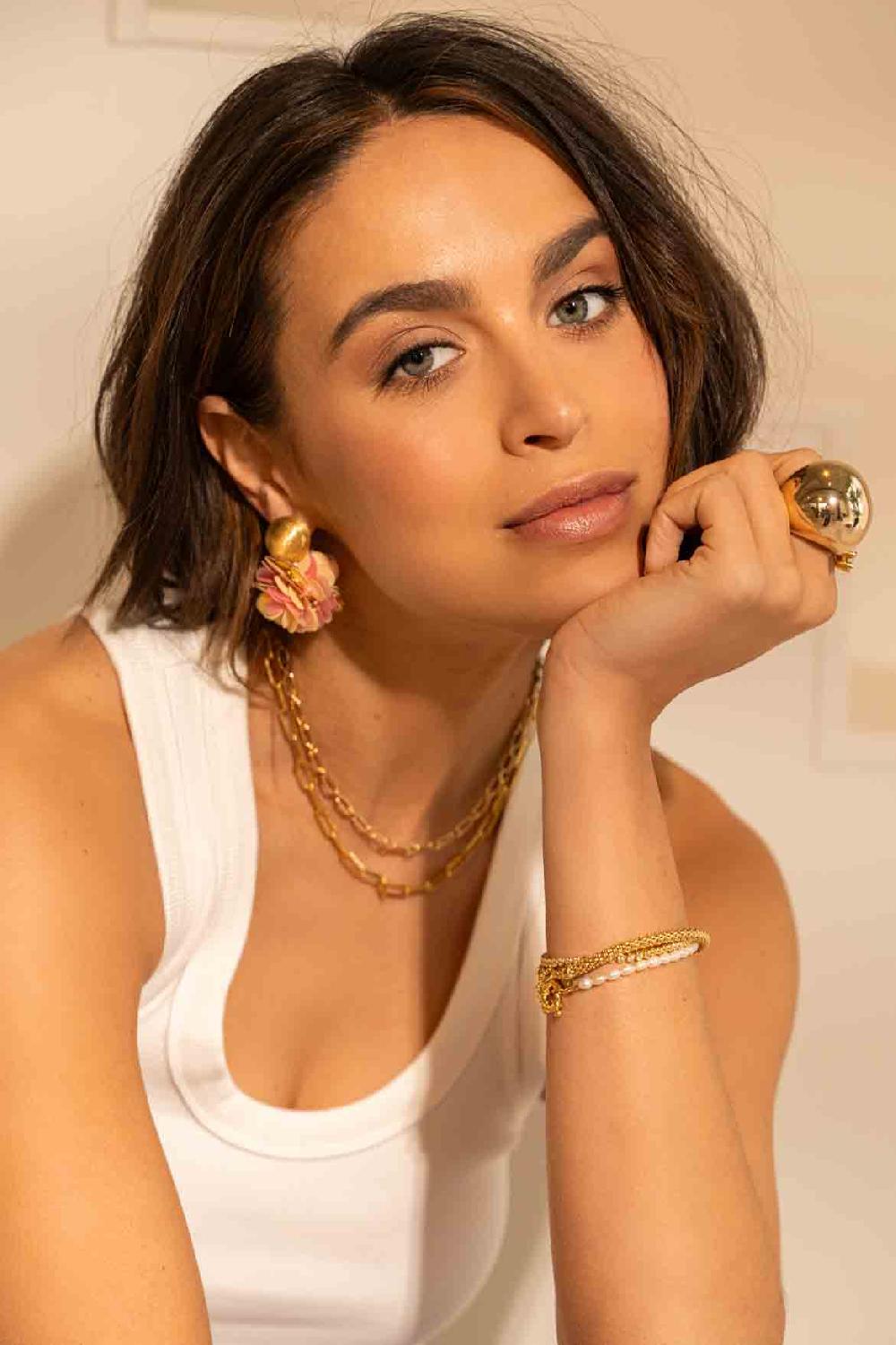 Lott. Gioielli Mix Roze Oorbellen Vlinder Sequin Globe M