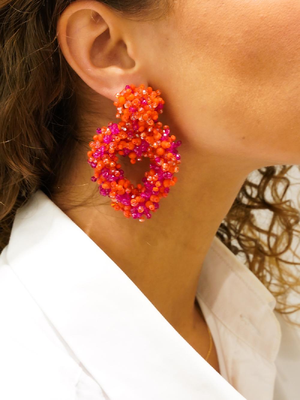 Lott. Gioielli Mixed Fuchsia Hart Oorbellen Valentina