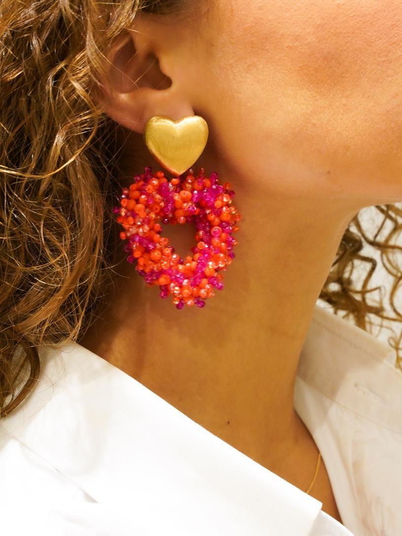 Lott. Gioielli Mixed Fuchsia Hart Oorbellen Valentina