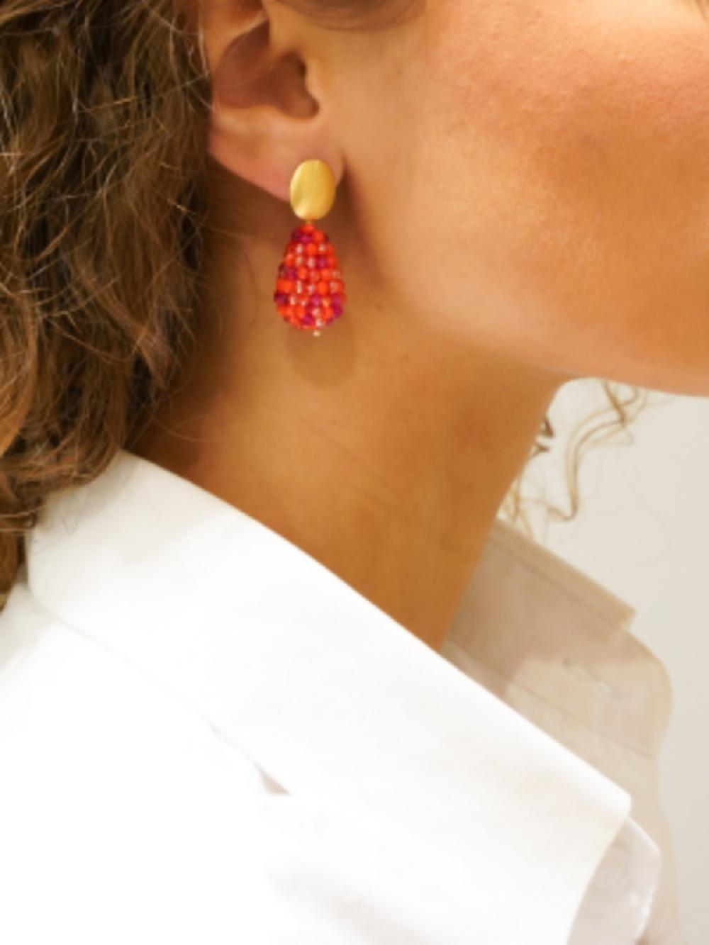 Lott. Gioielli Mixed Fuchsia Oorbellen Amy Glassberry Cone XS