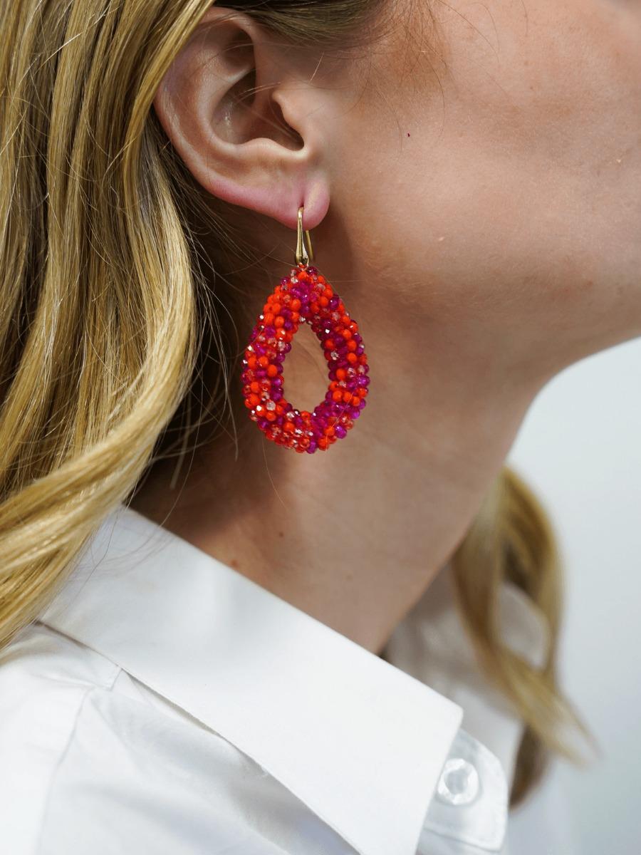 Lott. Gioielli Mixed Fuchsia Oorbellen Berry Druppel L