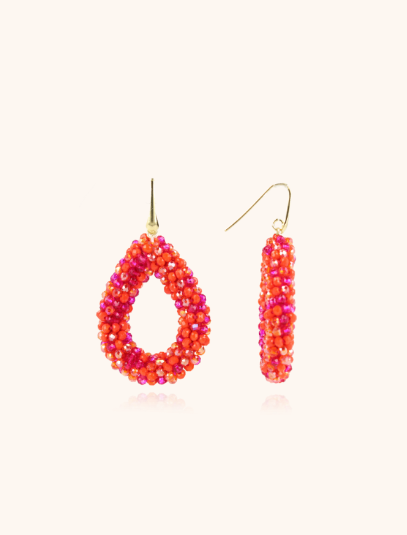 lott. gioielli Mixed Fuchsia Oorbellen Berry Druppel L