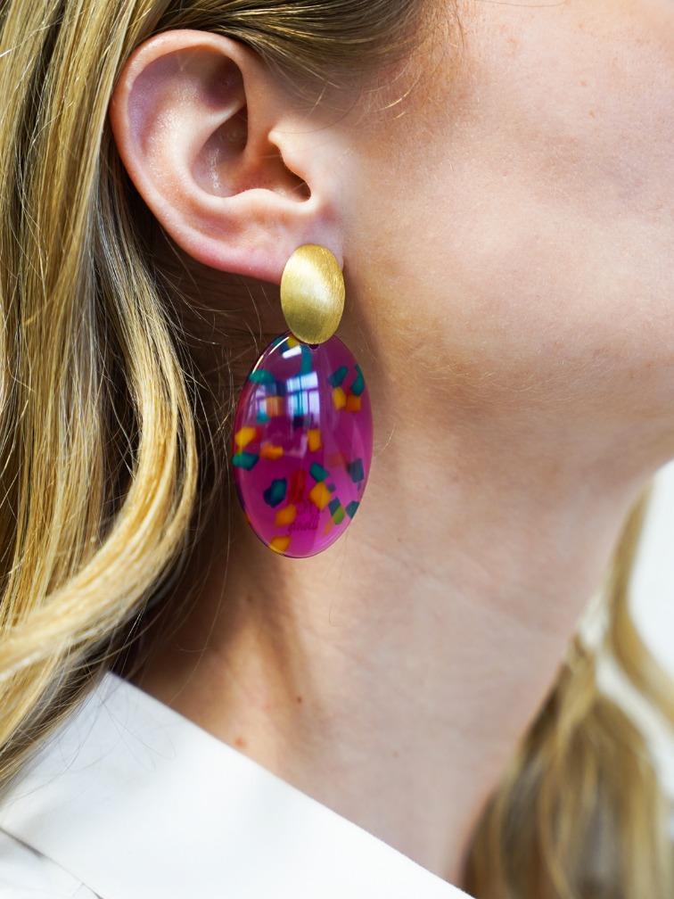 Lott. Gioielli Mixed Fuchsia Oorbellen Celia Bugle L