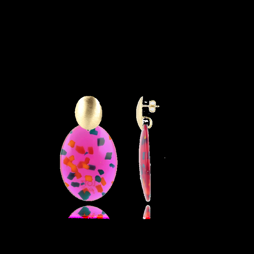 lott. gioielli Mixed Fuchsia Oorbellen Celia Bugle L