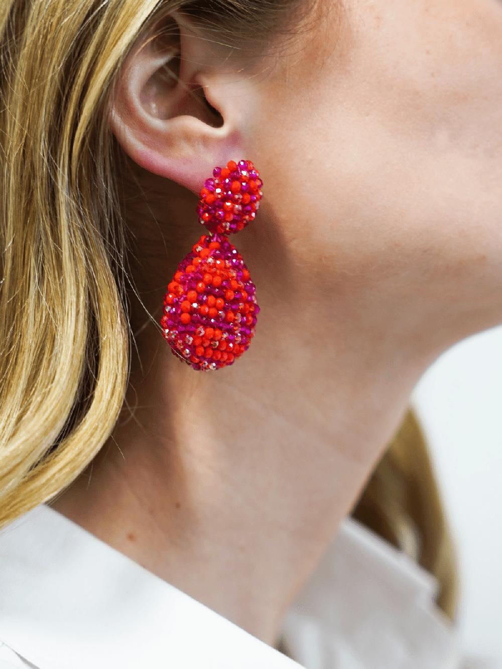 Lott. Gioielli Mixed Fuchsia Oorbellen Kenza Glassberry Druppel S