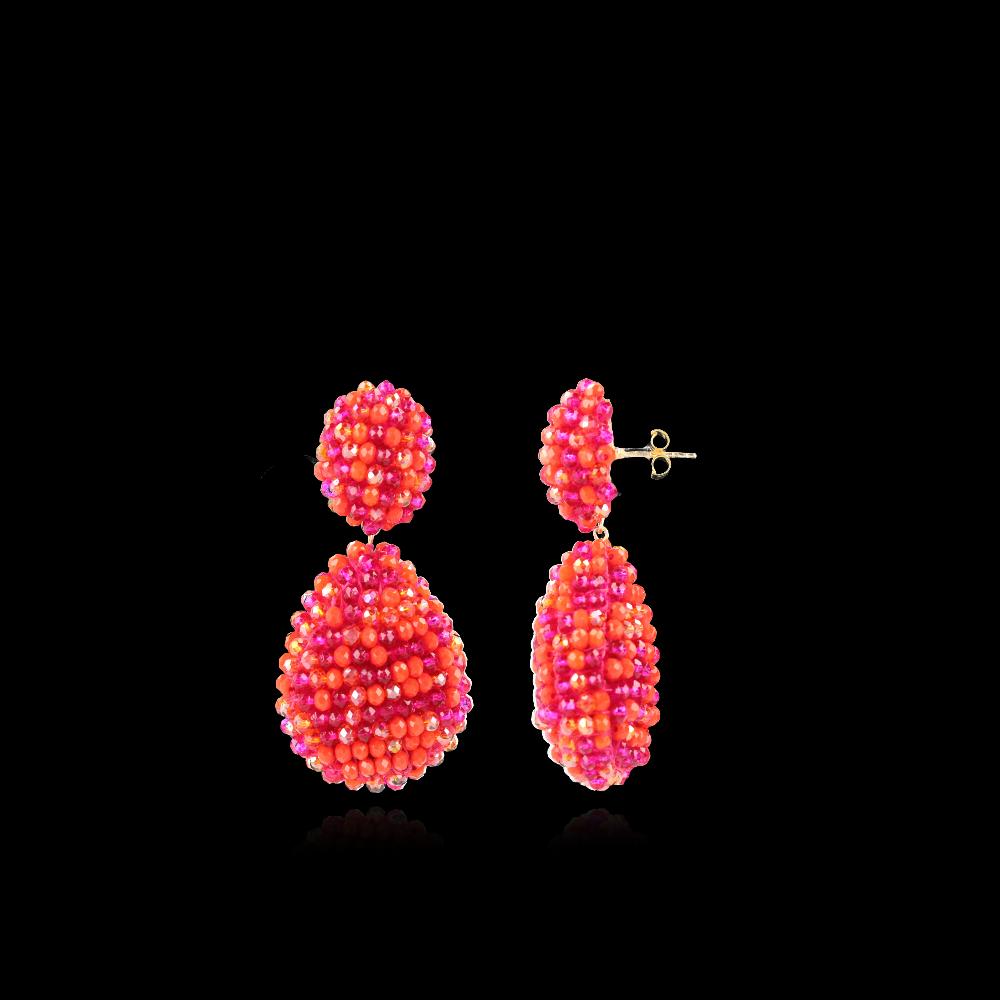 lott. gioielli Mixed Fuchsia Oorbellen Kenza Glassberry Druppel S